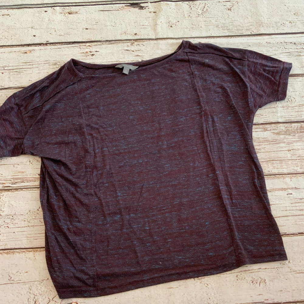 Rubbish Nordstrom Purple Marled Short Sleeve Top - XS